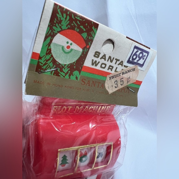 Vintage Kurt Adler Christmas Plastic Machine Toy NOS Original Package WORKS - Picture 3 of 9